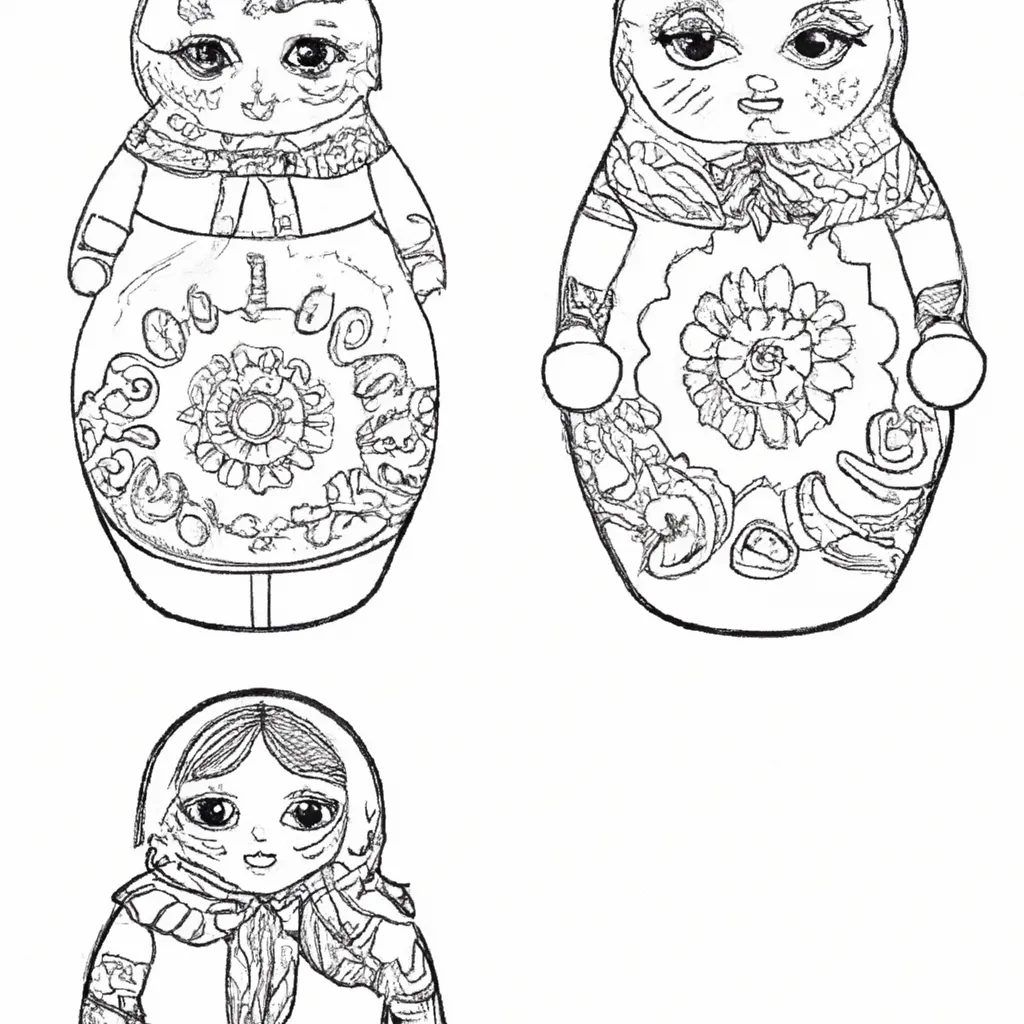 desenhos matrioshka imprimir colorir 8 desenhos matrioshka imprimir colorir 8