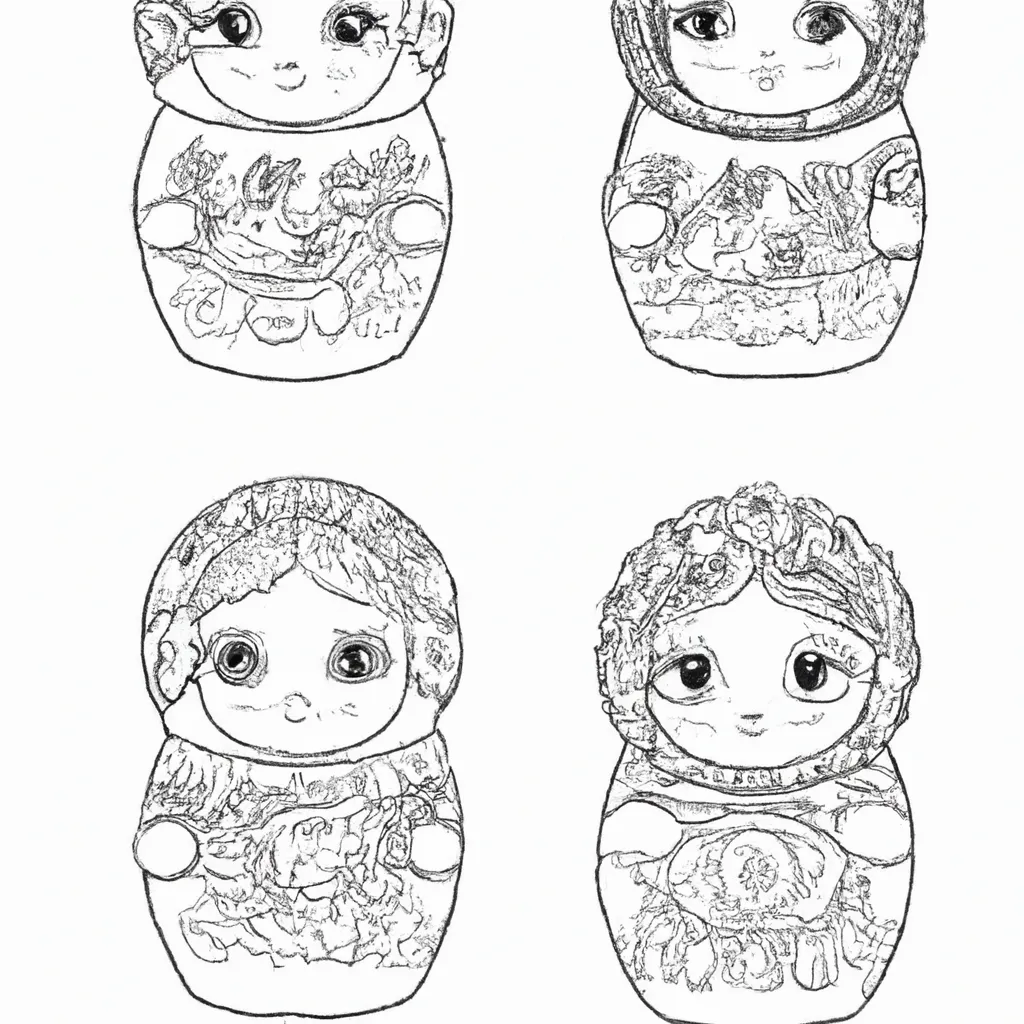 desenhos matrioshka imprimir colorir 9 desenhos matrioshka imprimir colorir 9