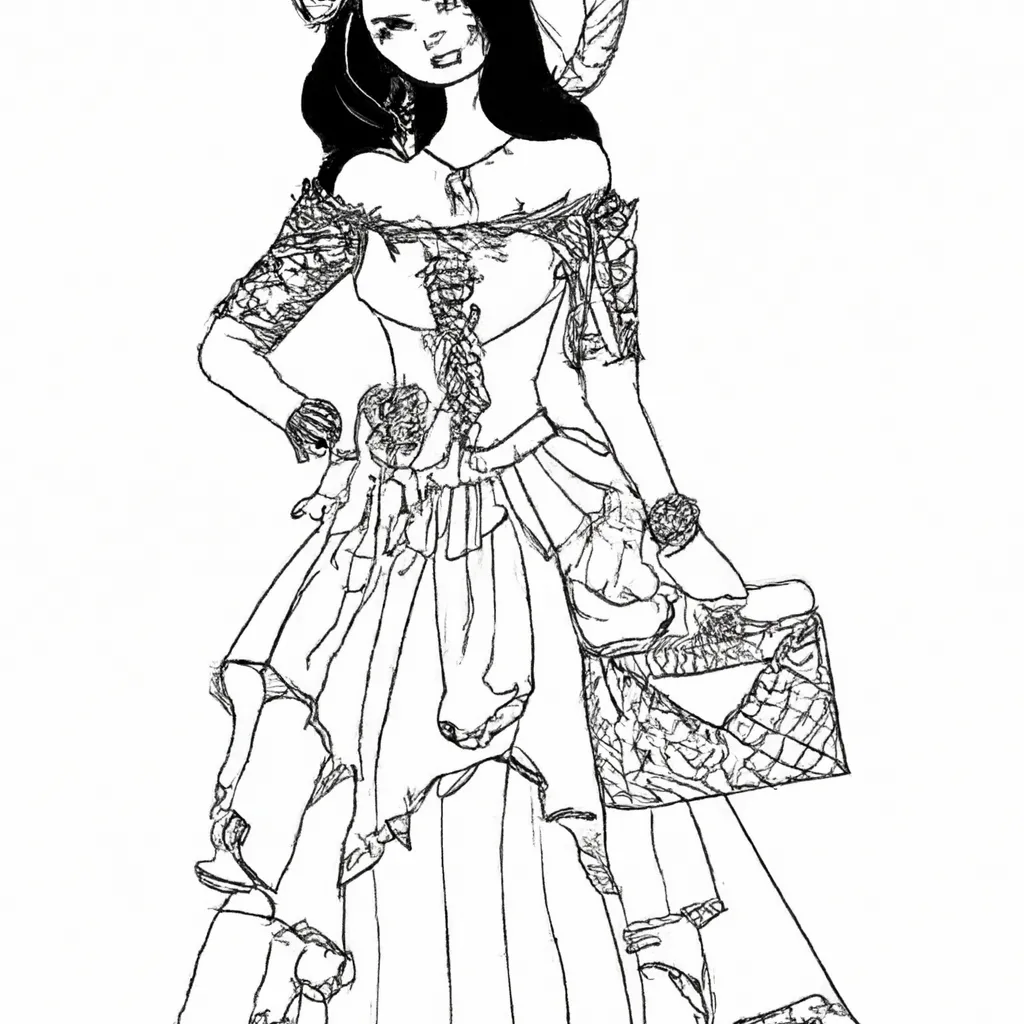desenhos moda epoca imprimir colorir 4