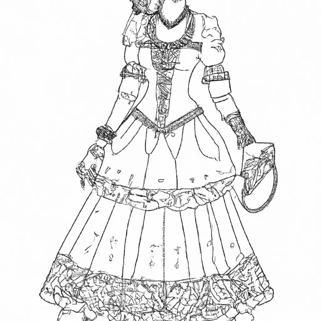 desenhos moda epoca imprimir colorir 7
