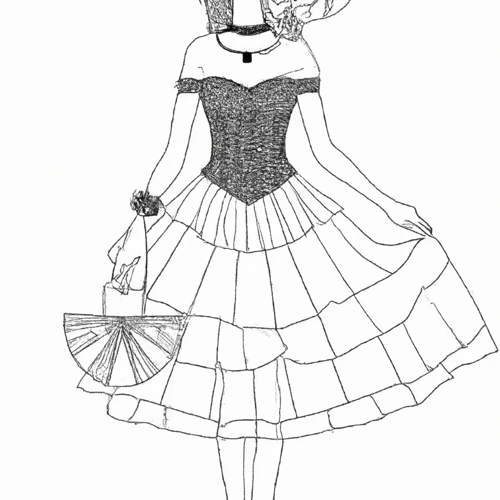 desenhos moda epoca imprimir colorir 8