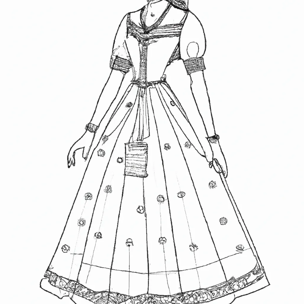 desenhos moda epoca imprimir colorir 10
