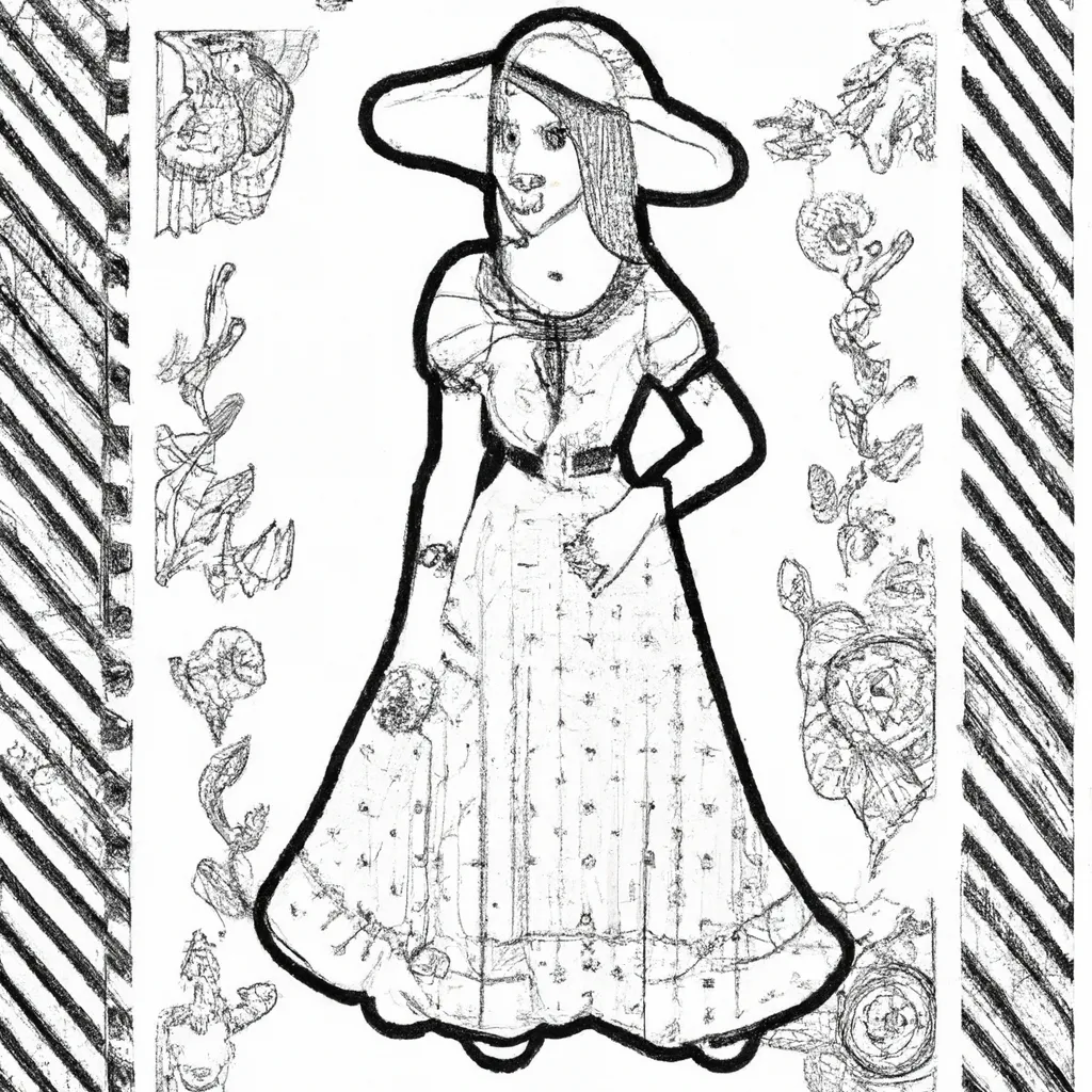 desenhos moda epoca imprimir colorir 11