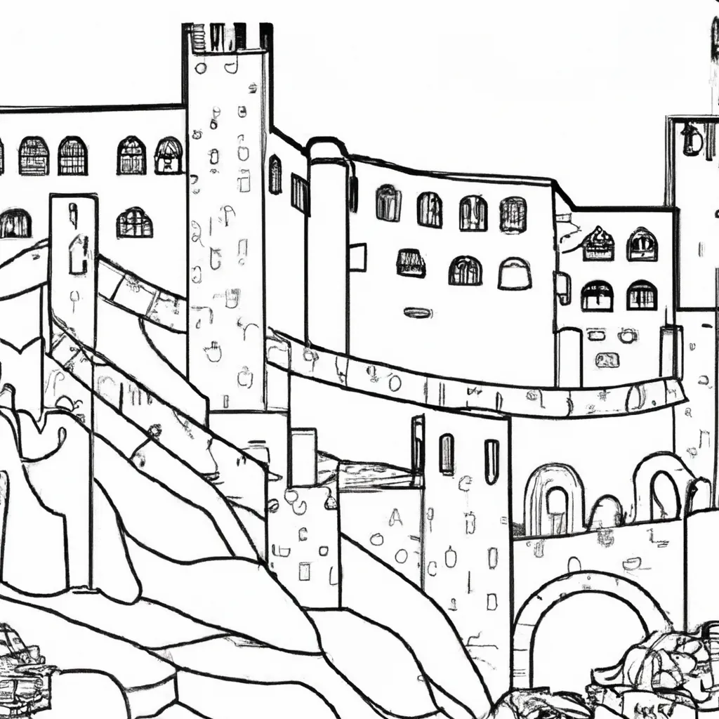 desenhos castelo mouros imprimir colorir