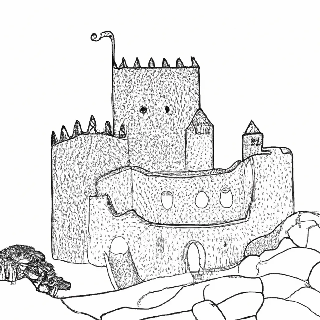 desenhos castelo mouros imprimir colorir 1