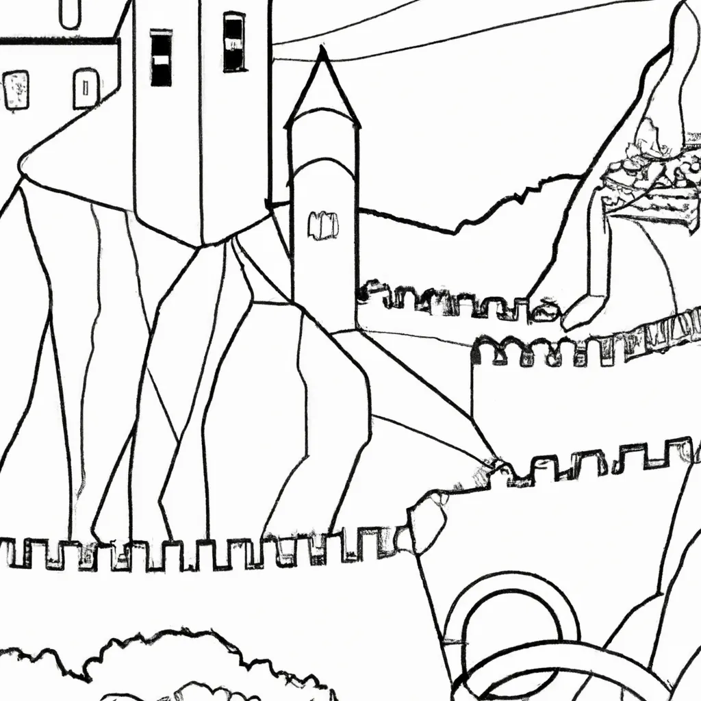 desenhos castelo mouros imprimir colorir 4