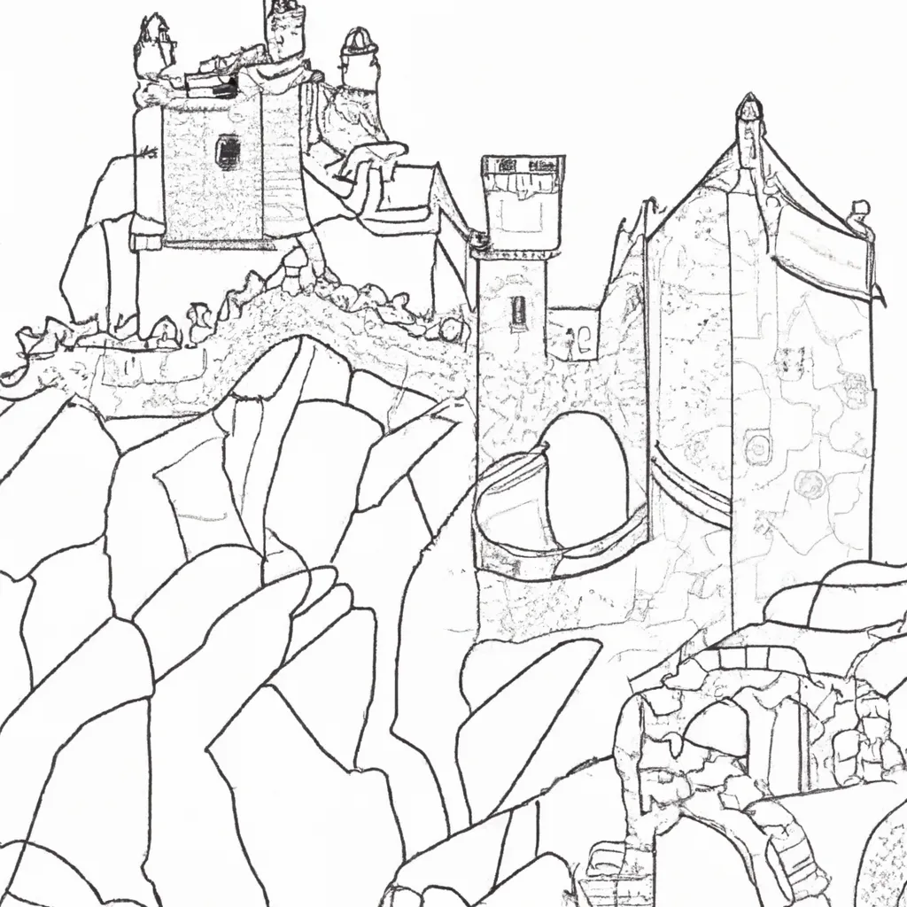 desenhos castelo mouros imprimir colorir 6