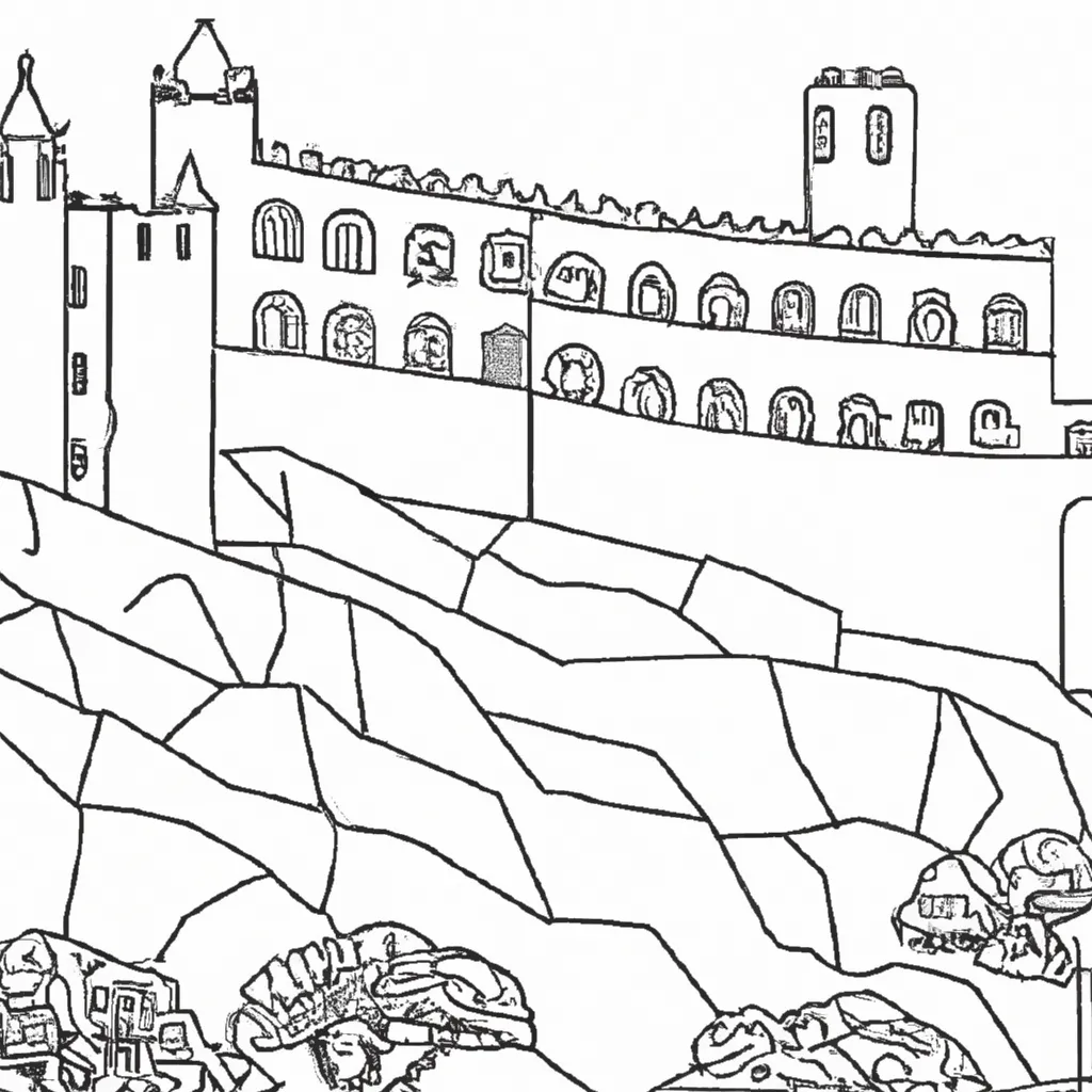 desenhos castelo mouros imprimir colorir 7