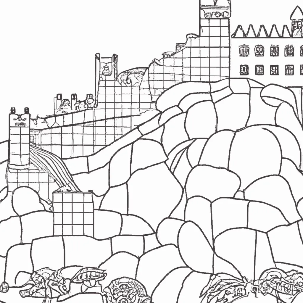 desenhos castelo mouros imprimir colorir 14