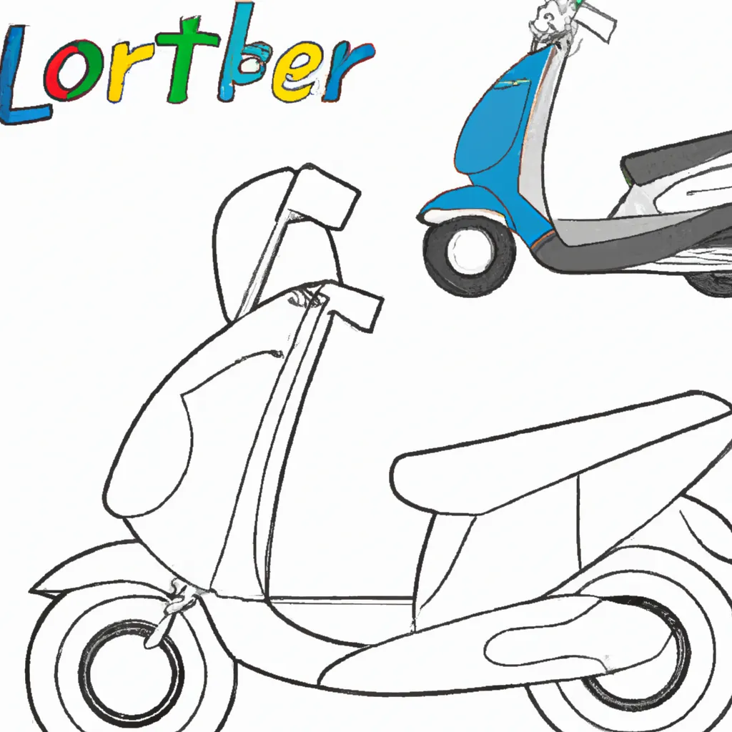 desenhos scooter imprimir colorir
