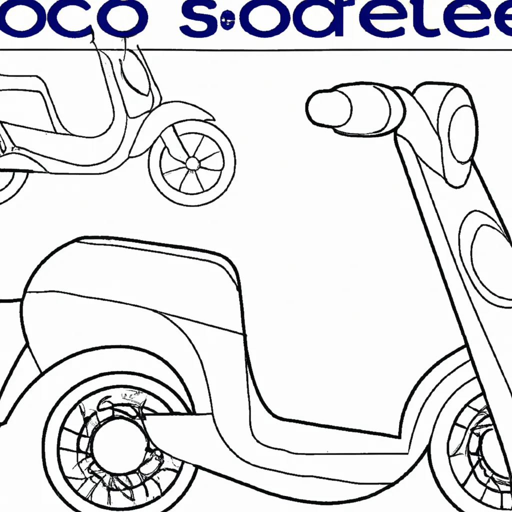 desenhos scooter imprimir colorir 1