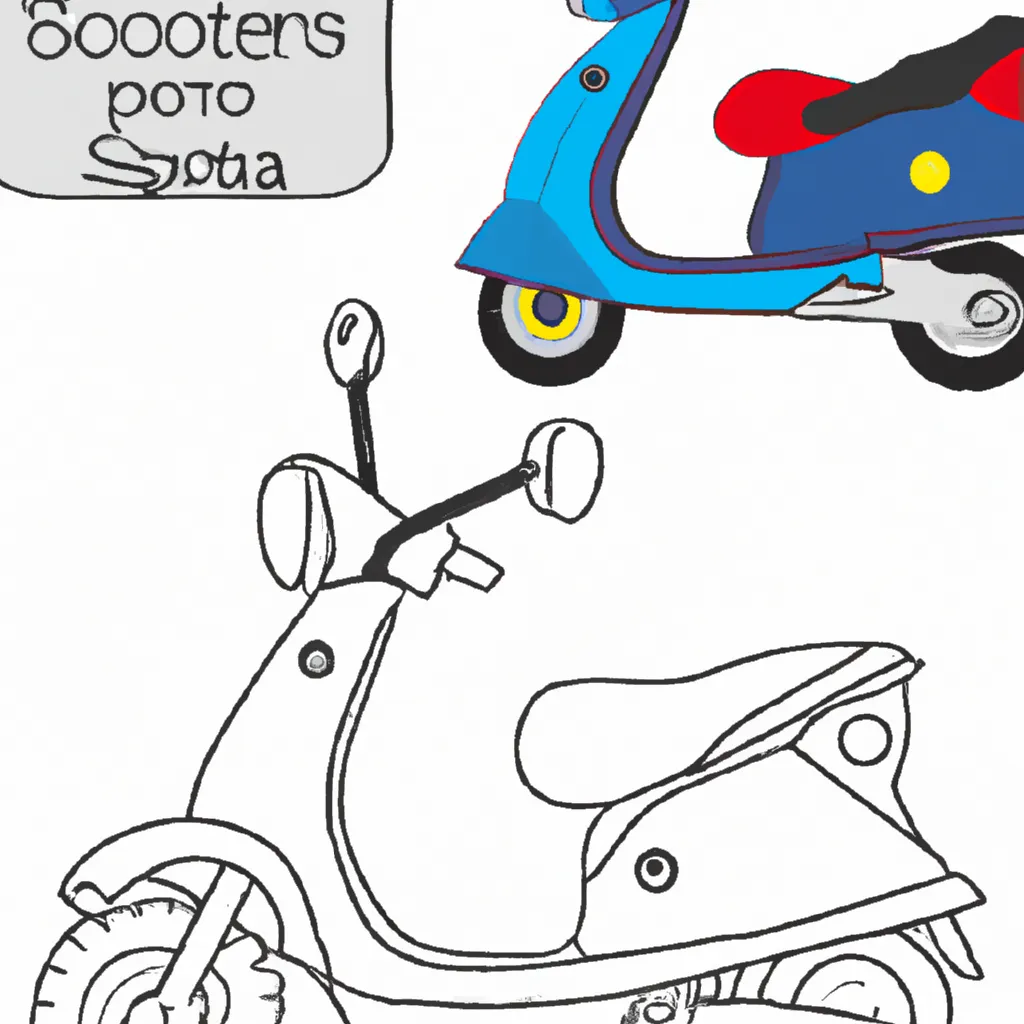 desenhos scooter imprimir colorir 2