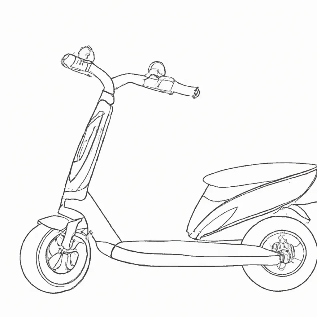 desenhos scooter imprimir colorir 3