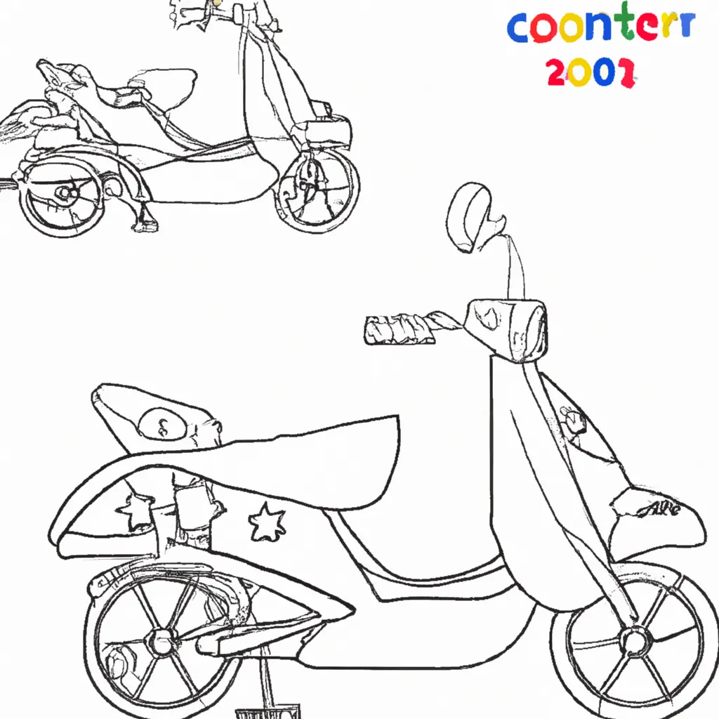 desenhos scooter imprimir colorir 5
