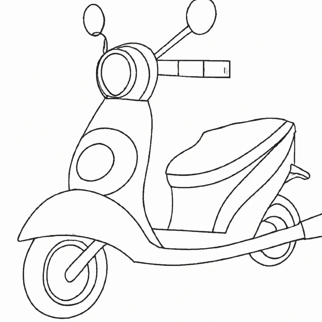 desenhos scooter imprimir colorir 9