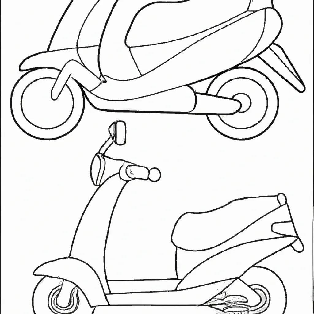 desenhos scooter imprimir colorir 13