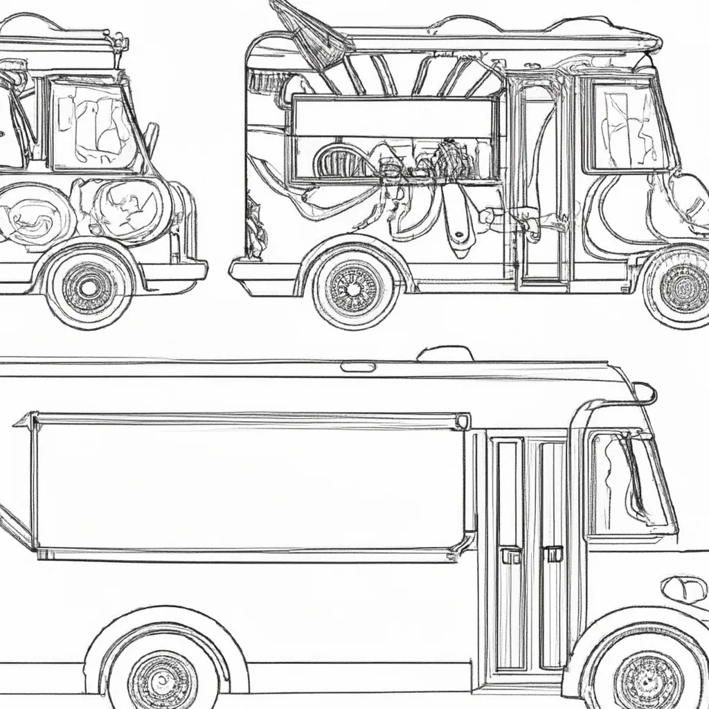 desenhos food truck sorvete imprimir colorir 9