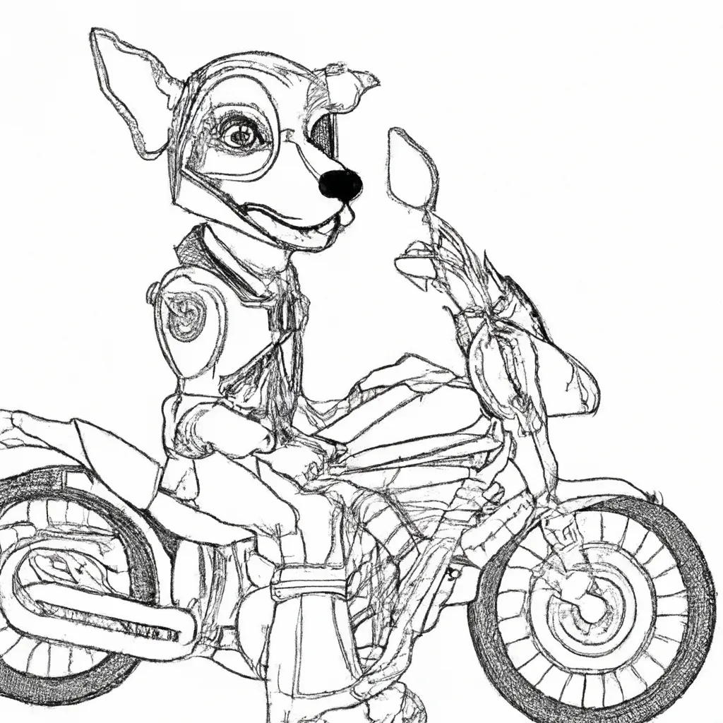 desenhos cachorro moto imprimir colorir 2