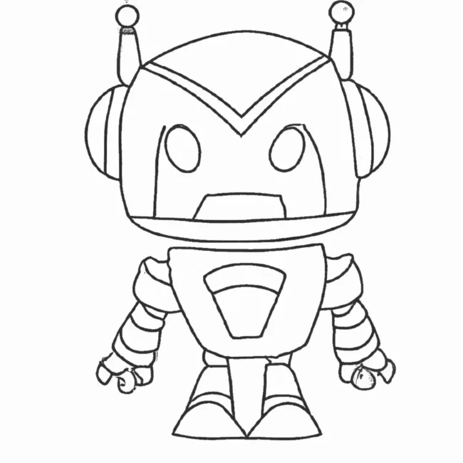 desenhos robo kawaii imprimir colorir 4
