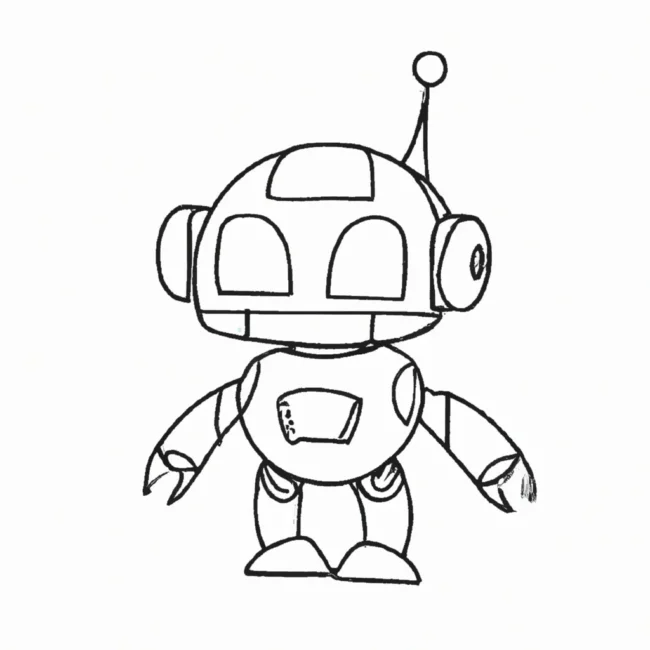 desenhos robo kawaii imprimir colorir 5