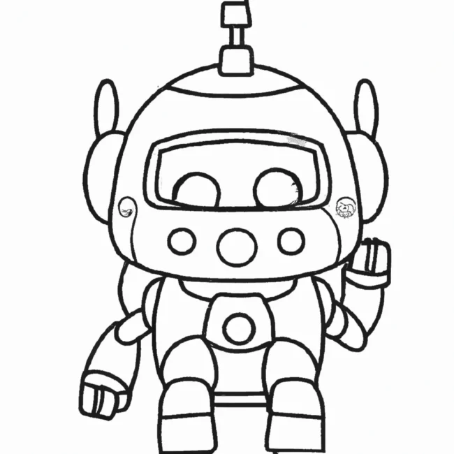 desenhos robo kawaii imprimir colorir 6