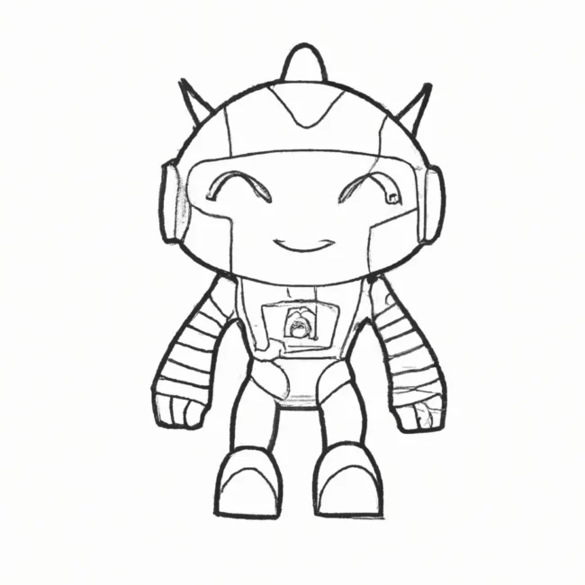desenhos robo kawaii imprimir colorir 13