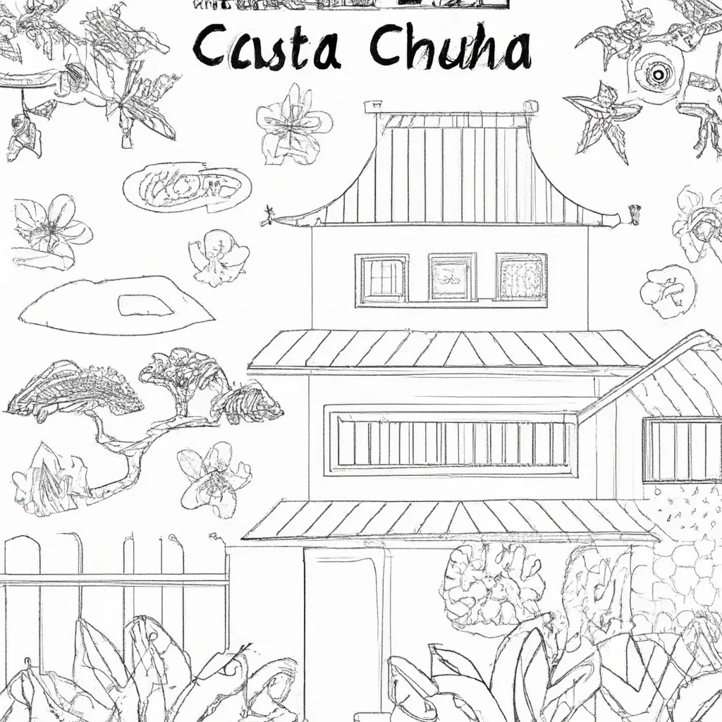 desenhos casa japonesa imprimir colorir