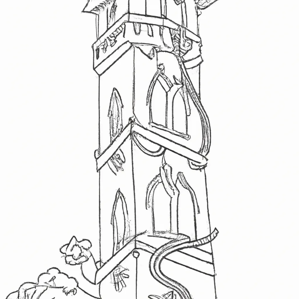 desenhos torre rapunzel imprimir colorir 1