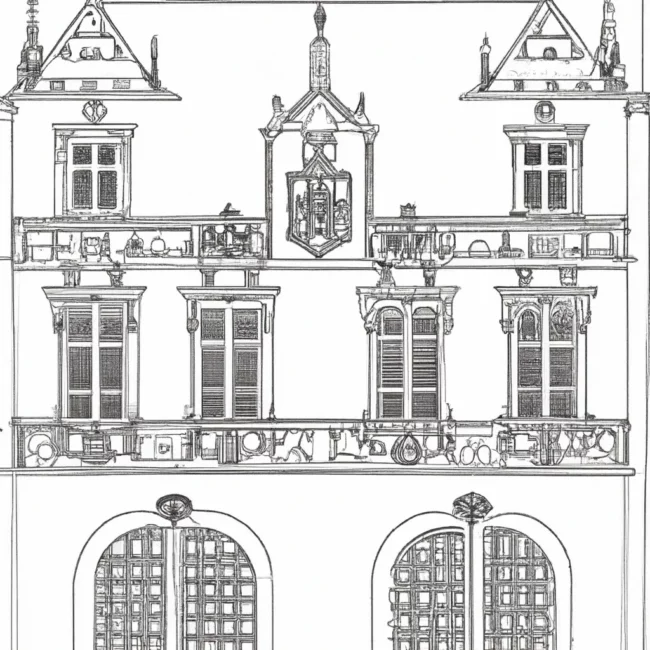 desenhos casa vitoriana imprimir colorir 2