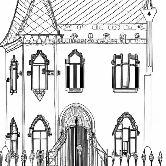 desenhos casa vitoriana imprimir colorir 4