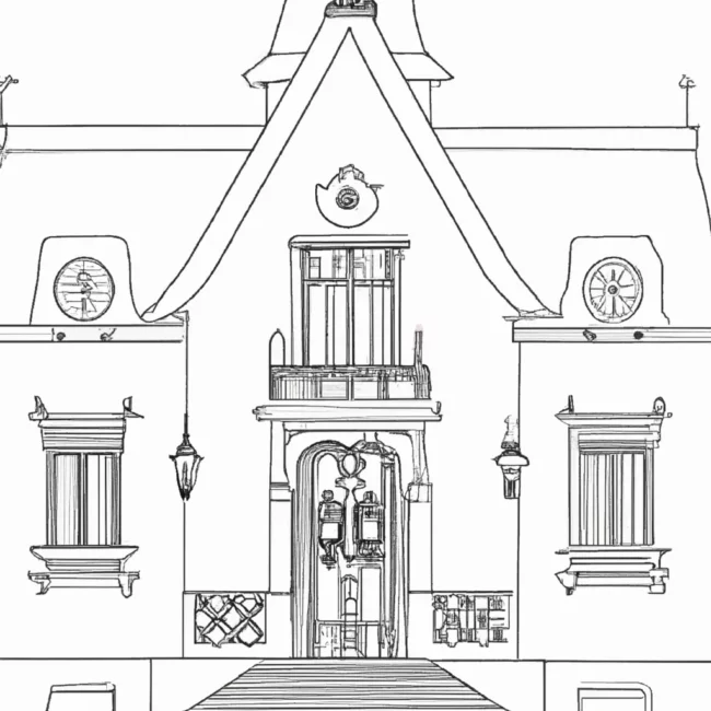 desenhos casa vitoriana imprimir colorir 5