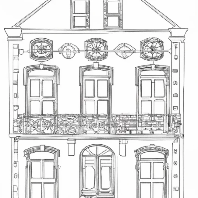 desenhos casa vitoriana imprimir colorir 6