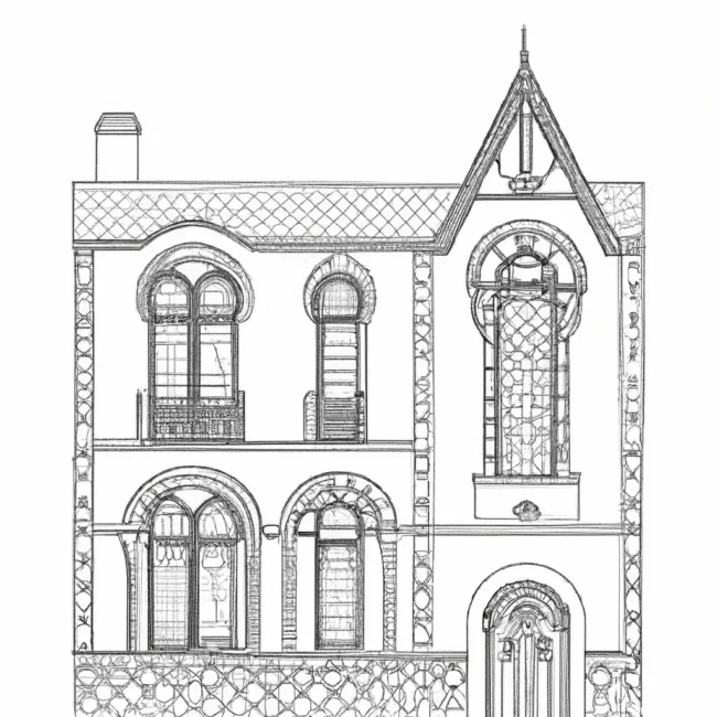 desenhos casa vitoriana imprimir colorir 13