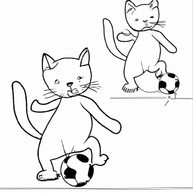 desenhos gato jogando futebol imprimir colorir 7