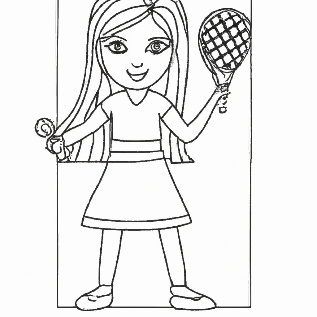 desenhos menina raquete imprimir colorir desenhos menina raquete imprimir colorir