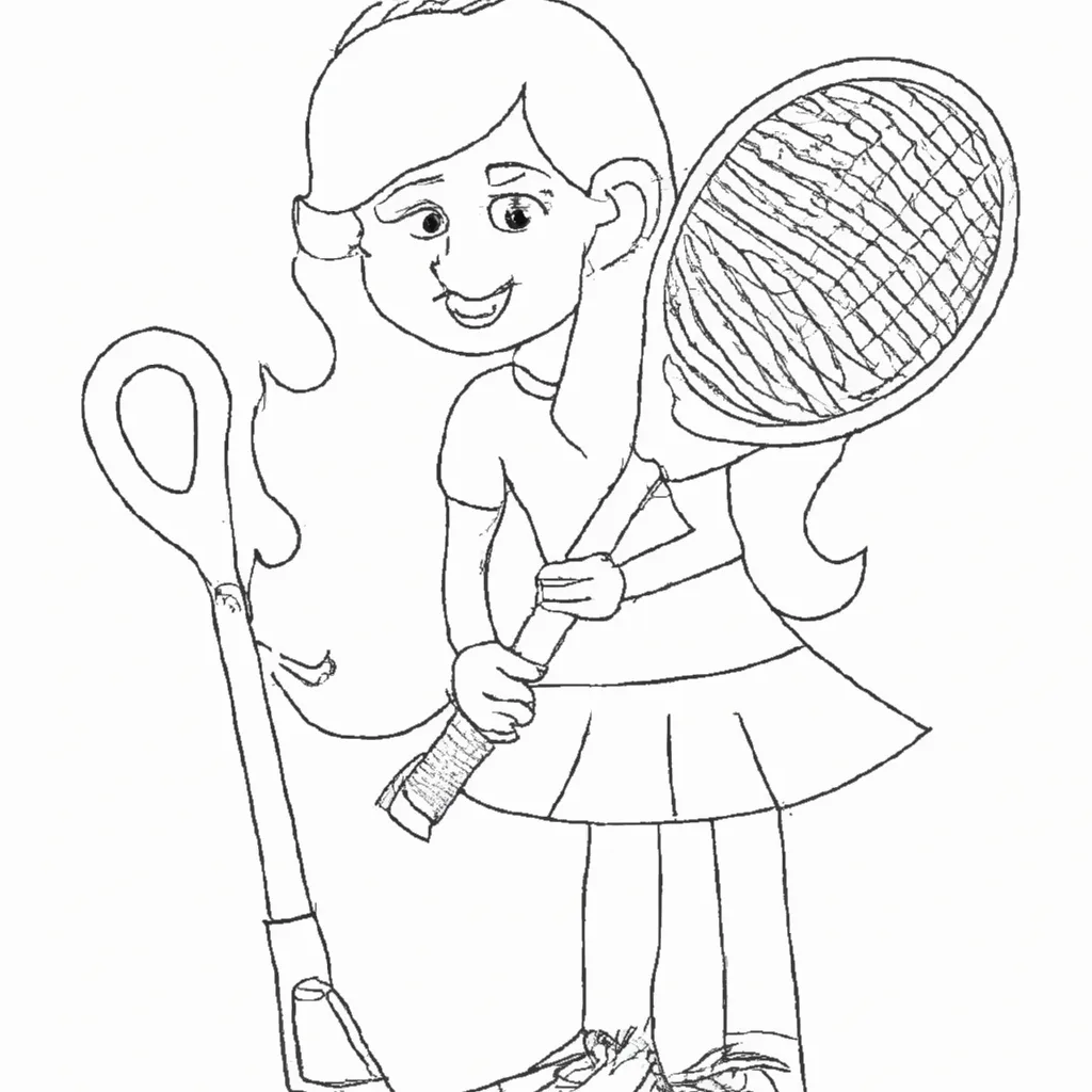 desenhos menina raquete imprimir colorir 7 desenhos menina raquete imprimir colorir 7