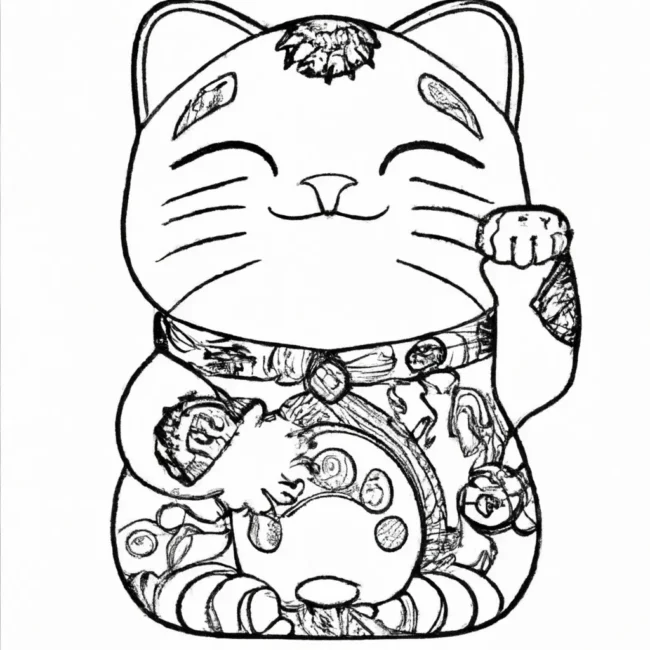 desenhos maneki neko imprimir colorir 4 desenhos maneki neko imprimir colorir 4