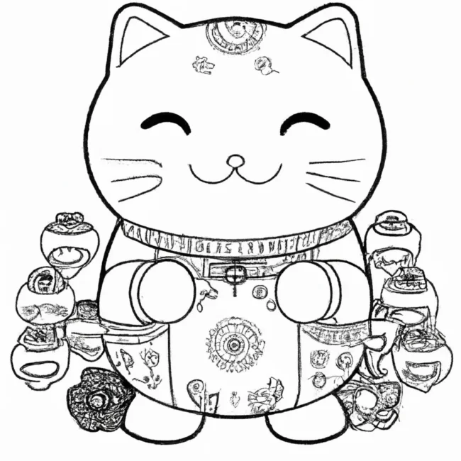 desenhos maneki neko imprimir colorir 13 desenhos maneki neko imprimir colorir 13