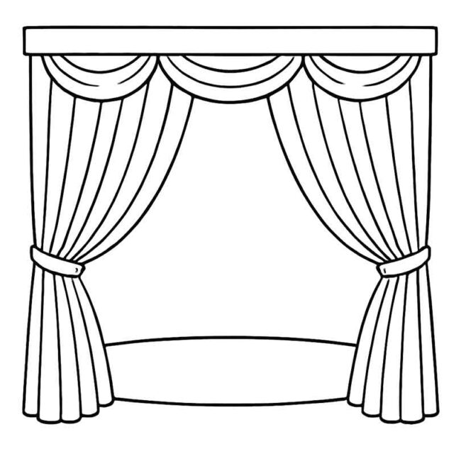 cortina de teatro para colorir 2