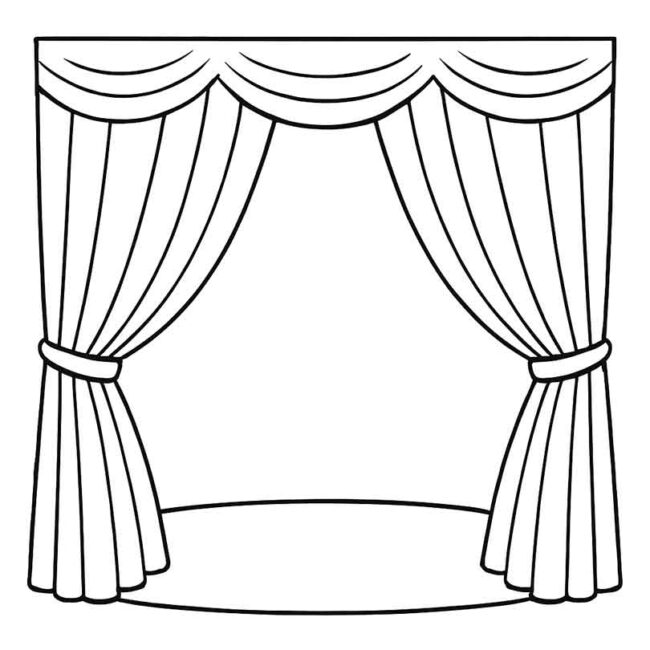 cortina de teatro para colorir 1