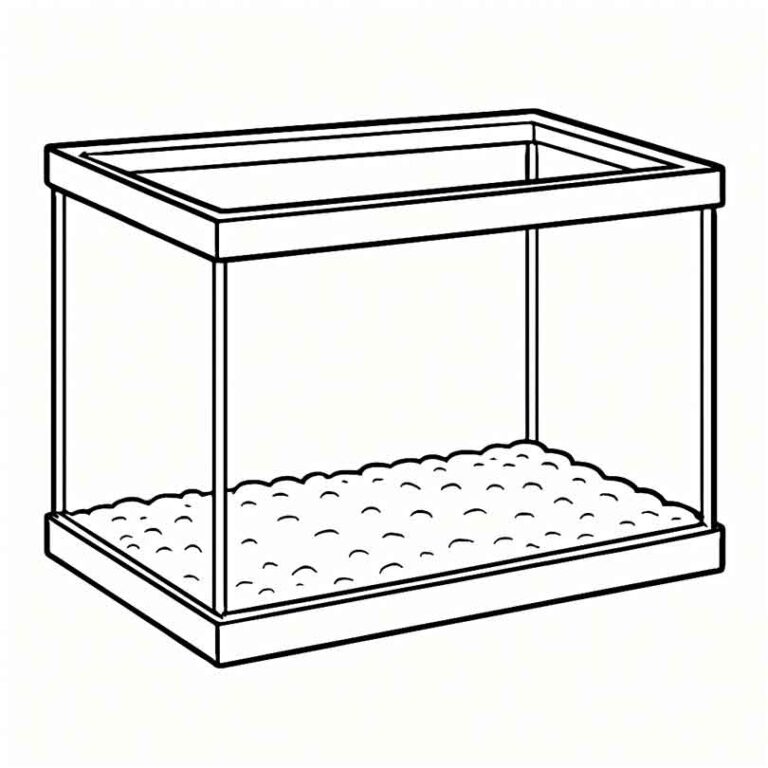 Desenhos GRÁTIS de Aquário Vazio para Imprimir e Colorir/Pintar