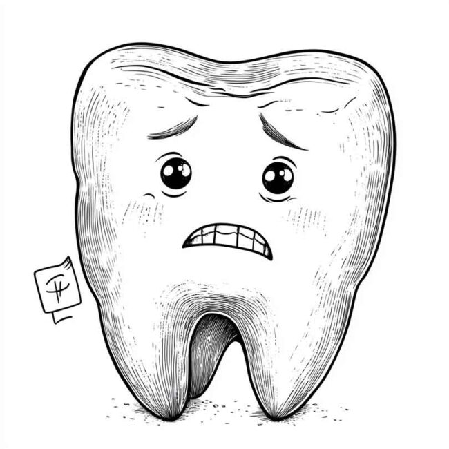 dentes tristes para colorir 9