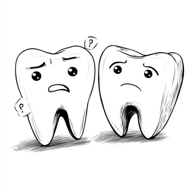 dentes tristes para colorir 6