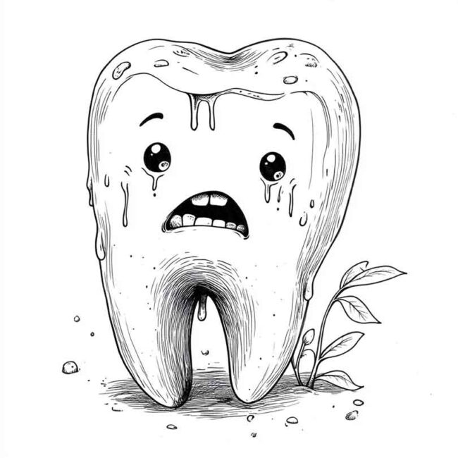 dentes tristes para colorir 5