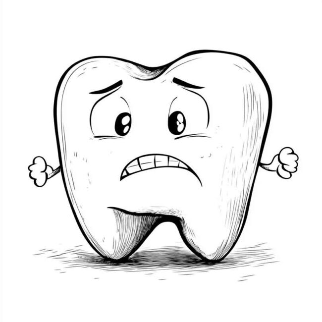 dentes tristes para colorir 4