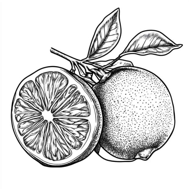 desenhos de bergamota para colorir 1
