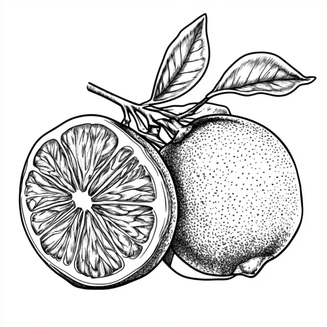 desenhos de bergamota para colorir 1