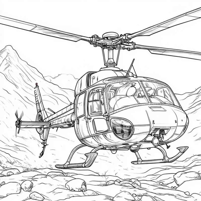Desenhos GRÁTIS de Helicóptero de Guerra para Imprimir e Colorir/Pintar