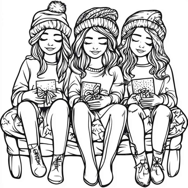 festa do pijama para colorir 17