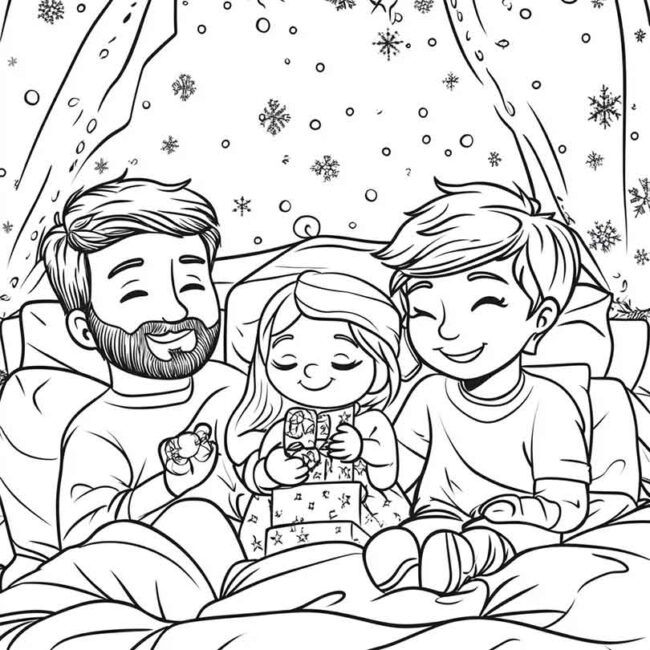 festa do pijama para colorir 7 1